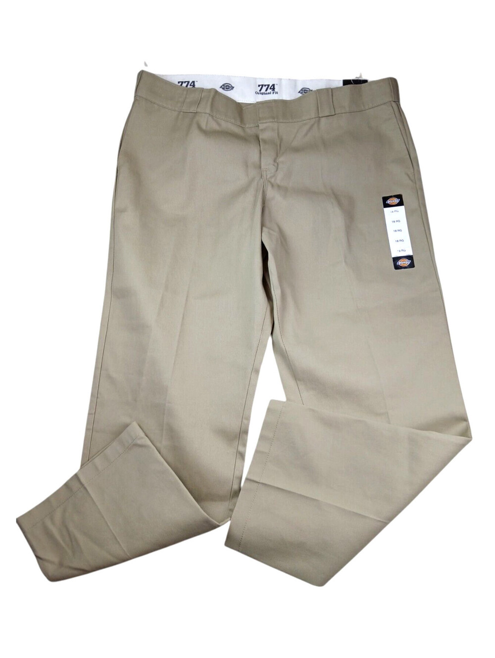 Dickies Pants Women 18R Khaki 774 Original Fit Straight Leg Work Midrise NEW